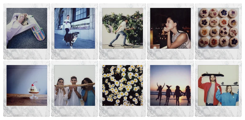 Film Instantané Instax Square Marbre Blanc (10 Feuilles)