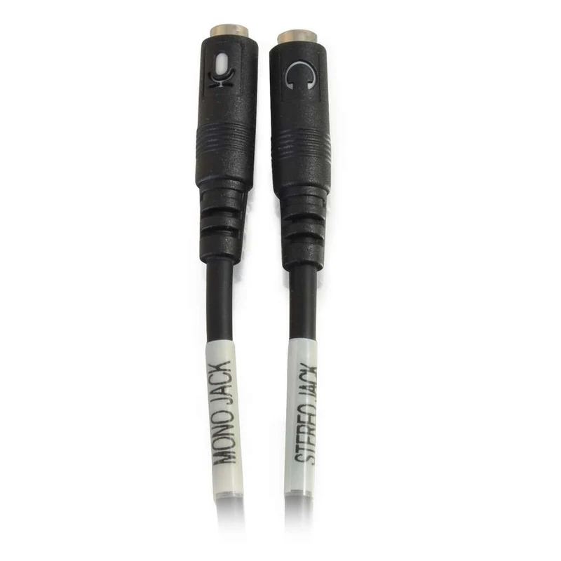 Câble-Y 1/8 mâle vers 2x 1/8 femelle pour casque et micro