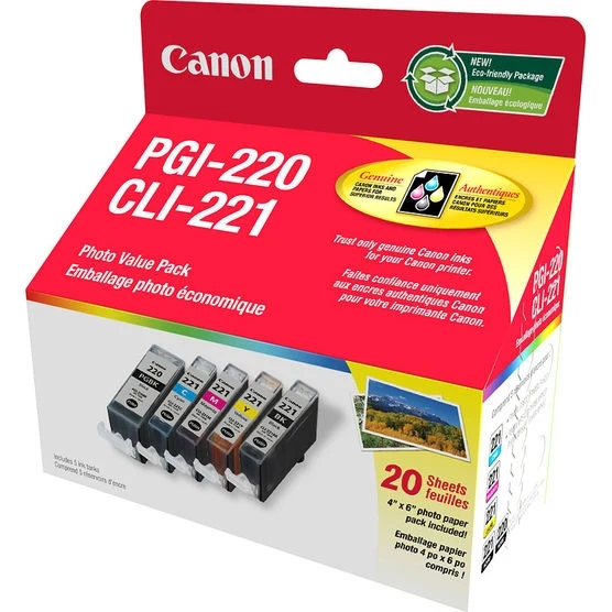 Cartouche d'encre et Papier PGI-220 et CLI-221