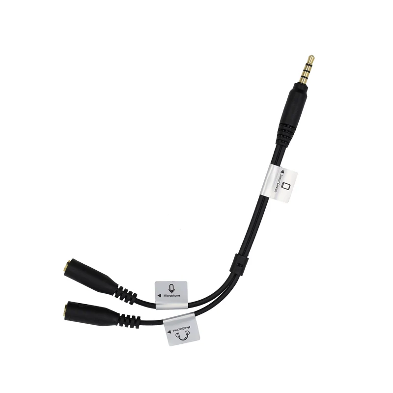 Câble Audio 3.5mm TRRS Mâle à double 3.5mm Femelle