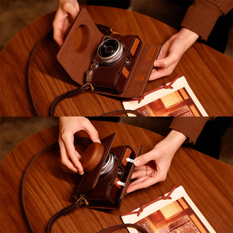 Étui en Cuir pour Fujifilm X100VI (Brun)