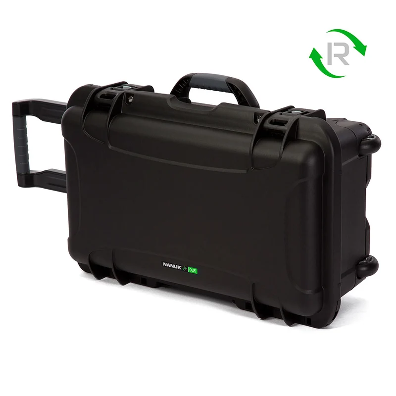 Valise Rigide à roulettes Nanuk-R 935 résine recyclée avec mousse (Noir)