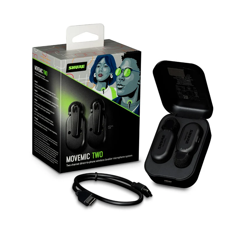 Microphone MoveMic + Étui de chargement (2 Microphones)