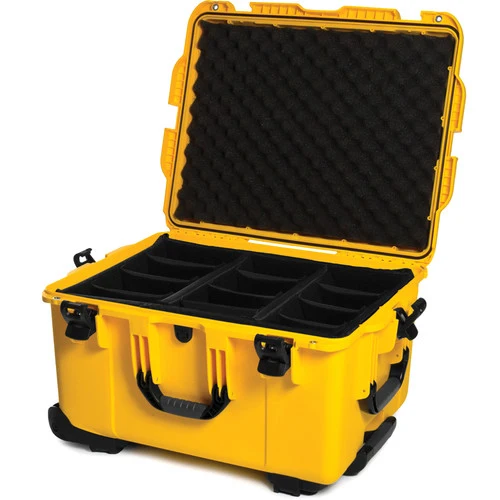 Valise Rigide à Roulettes Nanuk 960 avec Séparateurs Rembourrés (Jaune)