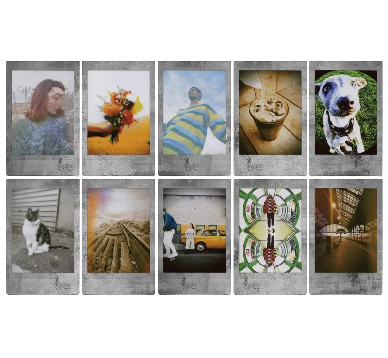 Film Instantané Instax Mini Gris Pierre (10 Feuilles)