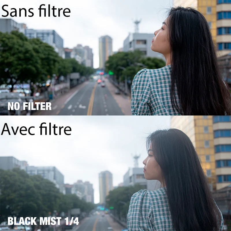 Filtre Brume Noire Black Mist 1/4 pour Fuji X100VI (Argent)