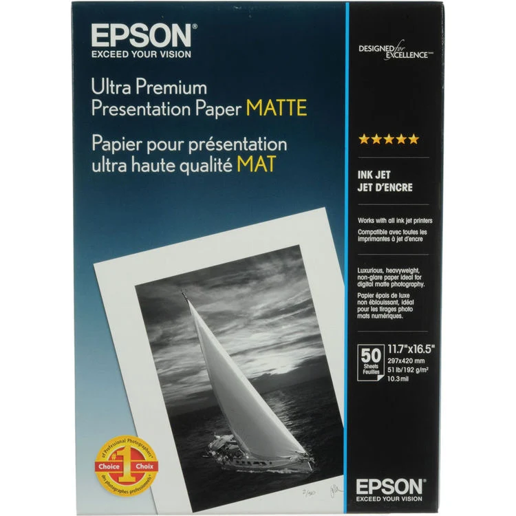 Papier pour Présentation Ultra Haute Qualité Mat 11.7x16.5po (50 Feuilles)