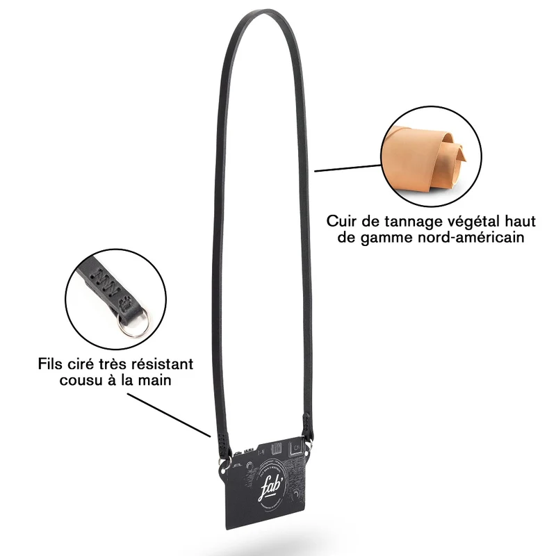Courroie F4 de Longueur 39'' (P) (Cuir Noir)