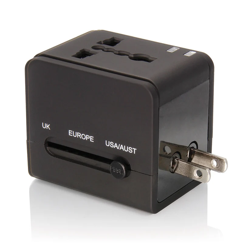 Adaptateur tout-en-un de voyage avec 2x USB
