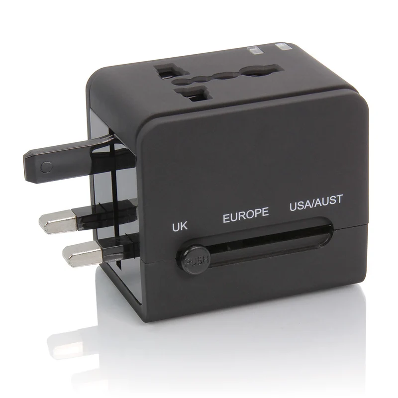 Adaptateur tout-en-un de voyage avec 2x USB