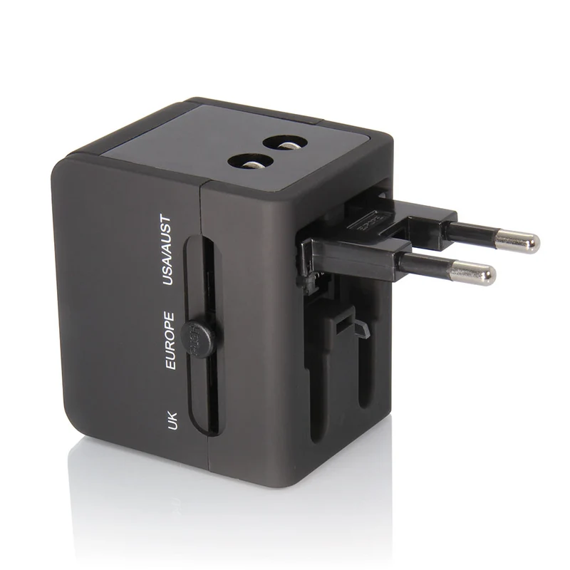 Adaptateur tout-en-un de voyage avec 2x USB